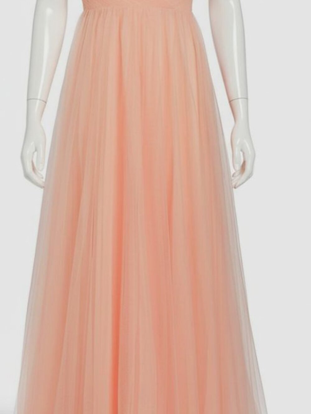 Vera Wang Women's Pink Gabil Tulle Sleeveless Gown Dress Size 10
